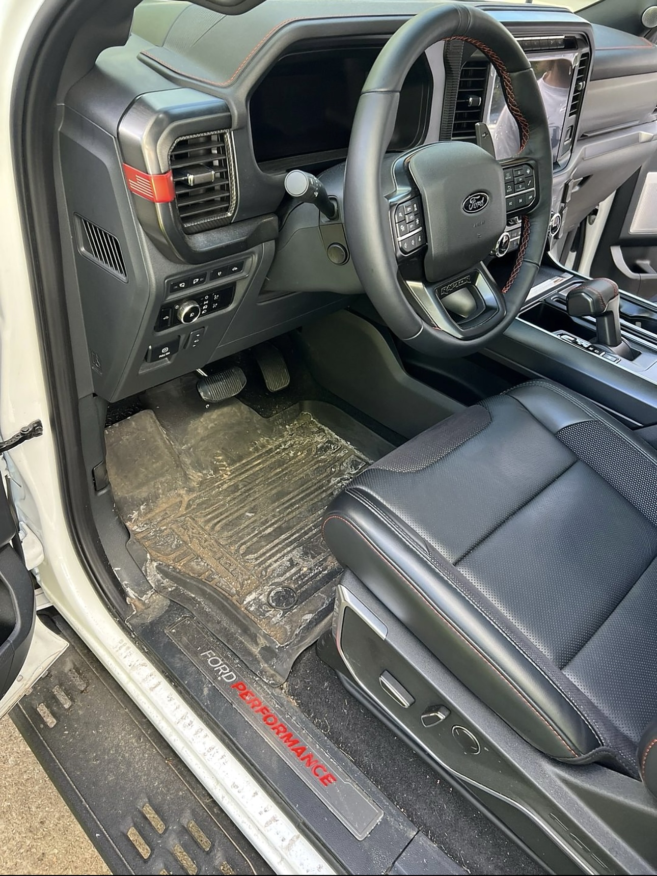 Before driver interior detailing